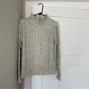 LOFT Gray Cowl Neck Sweater Soft Knit